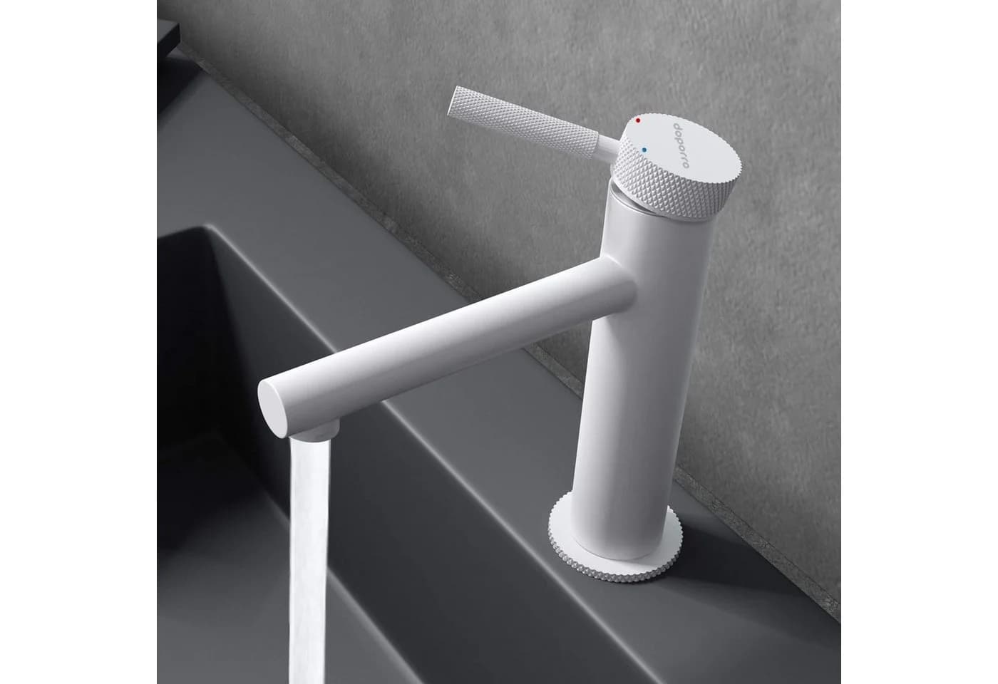 doporro Waschtischarmatur WAO-7601 Einhebelmischer Silber