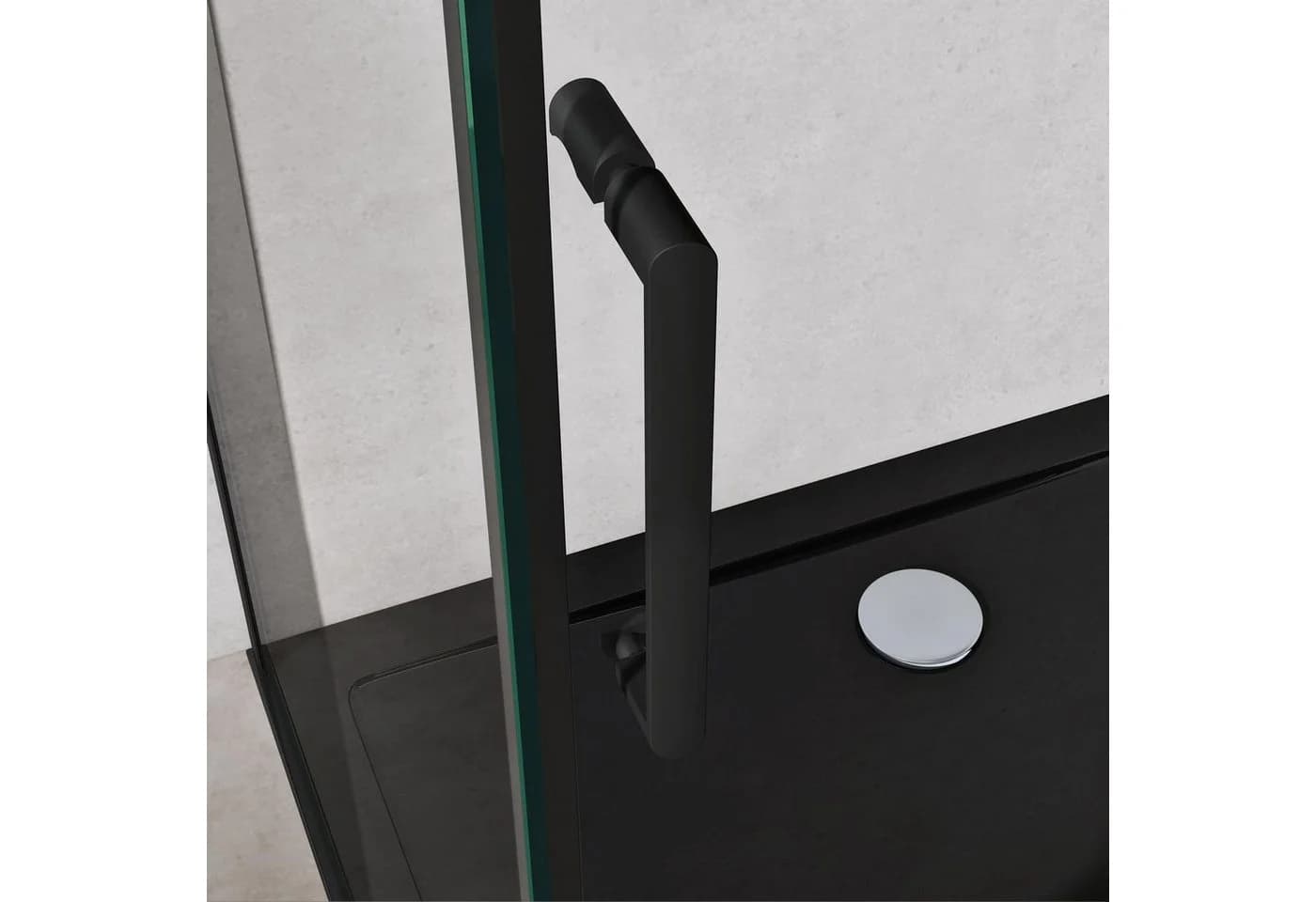 doporro Eckdusche Duschabtrennung Schwarz ESG-Glas Nano-Beschichtung - Bild 4