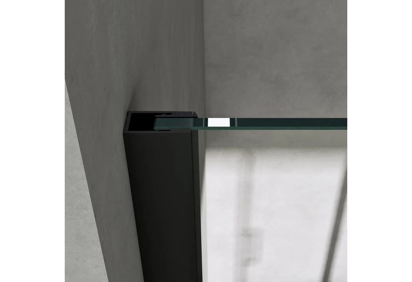 doporro Eckdusche Duschabtrennung Schwarz ESG-Glas Nano-Beschichtung - Bild 5