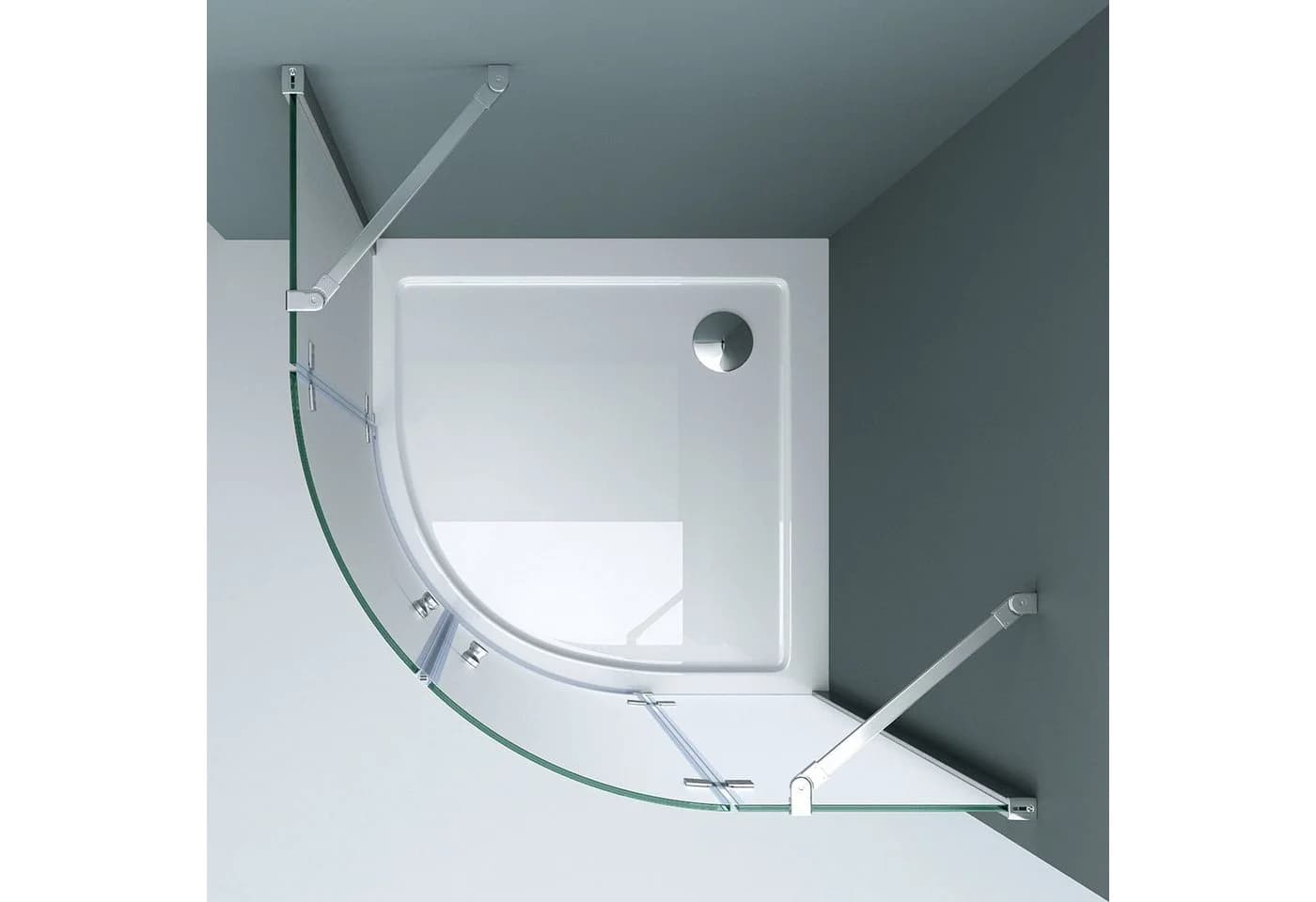 doporro Duschkabine Viertelkreis ESG-Sicherheitsglas 80x80 cm - Bild 4