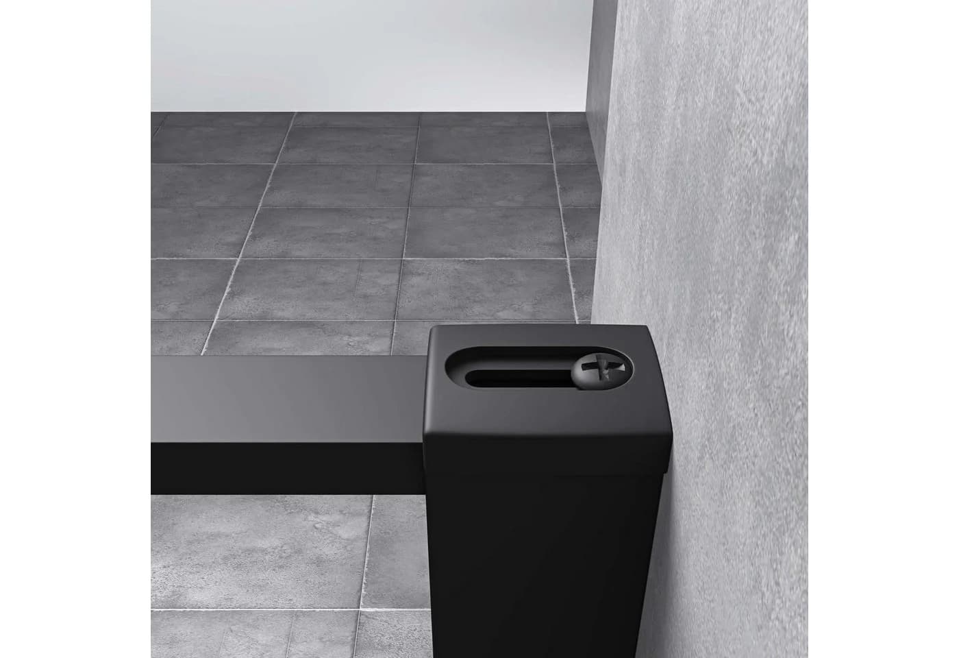 doporro Eckdusche Duschkabine Duschabtrennung Schwarz ESG-Glas mit Nano - Bild 4