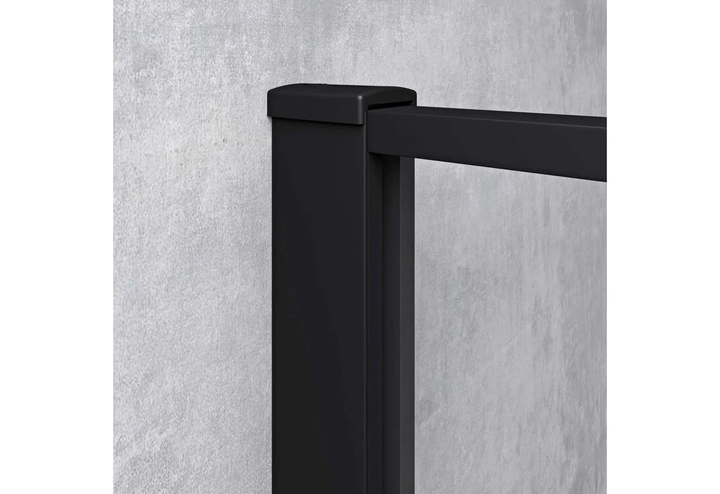 doporro Eckdusche Duschkabine Duschabtrennung Schwarz ESG-Glas mit Nano - Bild 5