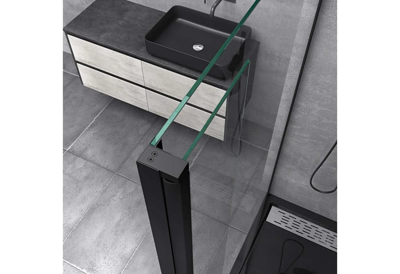 doporro Walk-in-Dusche Duschwand Nano Glas Duschabtrennung - Bild 5