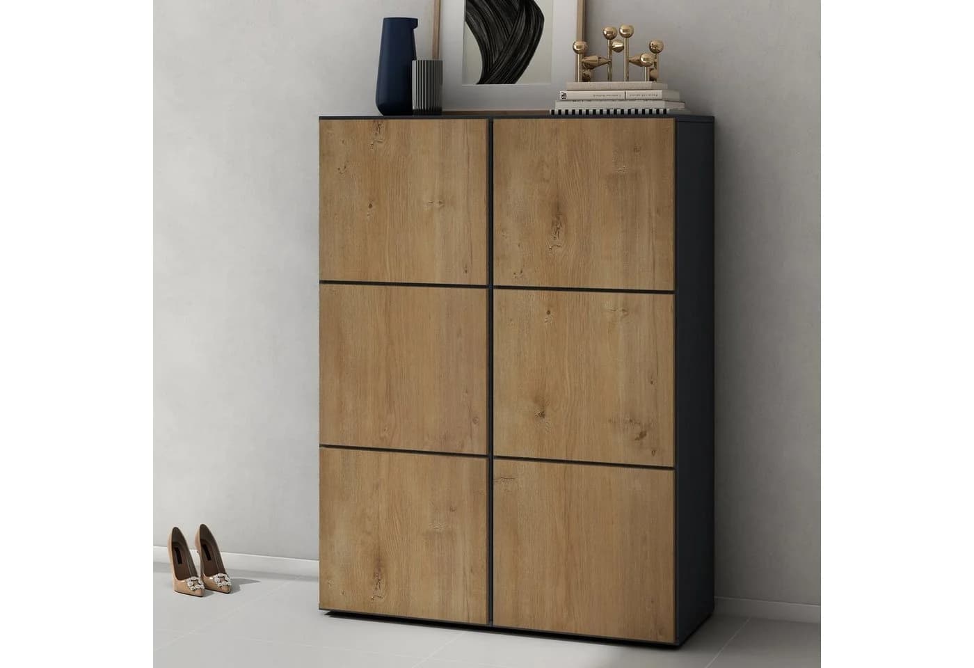 doporro Schuhschrank Schuhregal Schuhkipper mit 3 Fächern - Bild 4