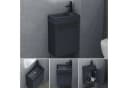 doporro Badmöbel-Set Pisa mit Unterschrank und Waschbecken Grau/Schwarz Bild 3