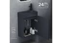 doporro Badmöbel-Set Pisa mit Unterschrank und Waschbecken Grau/Schwarz Bild 5