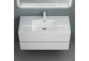 doporro Badmöbel-Set mit Waschbecken und Unterschrank Matt Weiß Bild 3