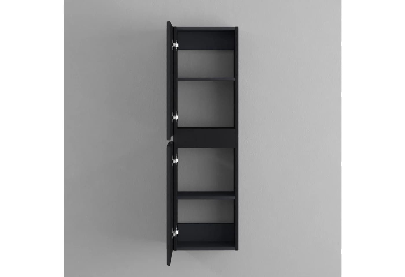 doporro Seitenschrank Lucca Badschrank Hängend Regal Schwarz - Bild 3