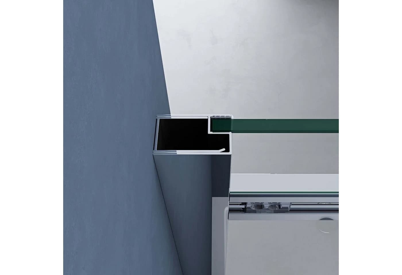 doporro Eckdusche mit Schiebetür und Easy-Clean-Beschichtung - Bild 4