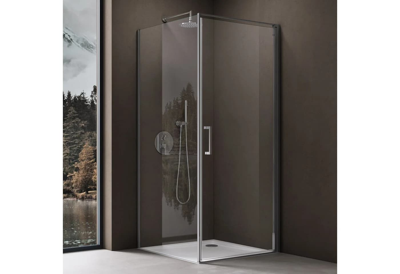 doporro Eckdusche Ravenna36K ESG-Glas mit Nano-Beschichtung