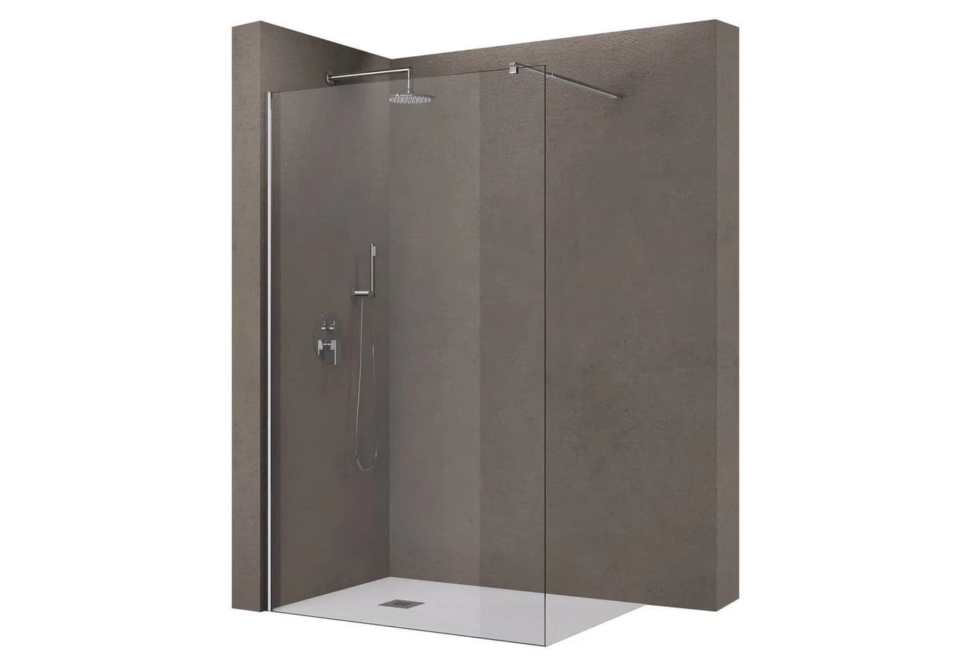 doporro Walk-in-Dusche Duschwand 8-10mm ESG NANO Profil verstellbar - Bild 2