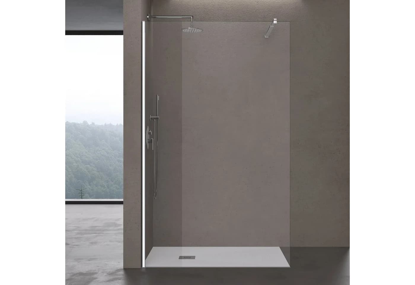 doporro Walk-in-Dusche Duschwand 8-10mm ESG NANO Profil verstellbar - Bild 3