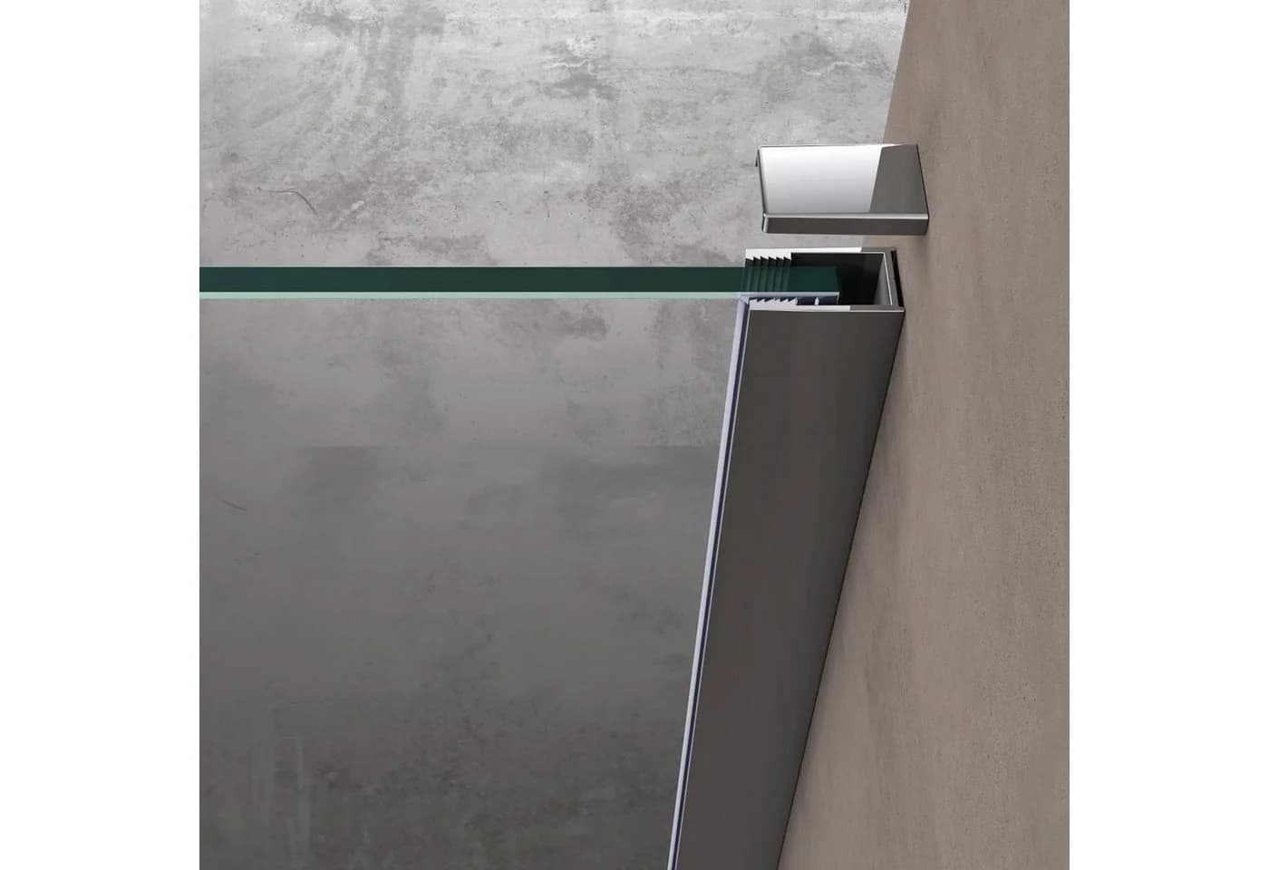 doporro Walk-in-Dusche Duschwand 8-10mm ESG NANO Profil verstellbar - Bild 5