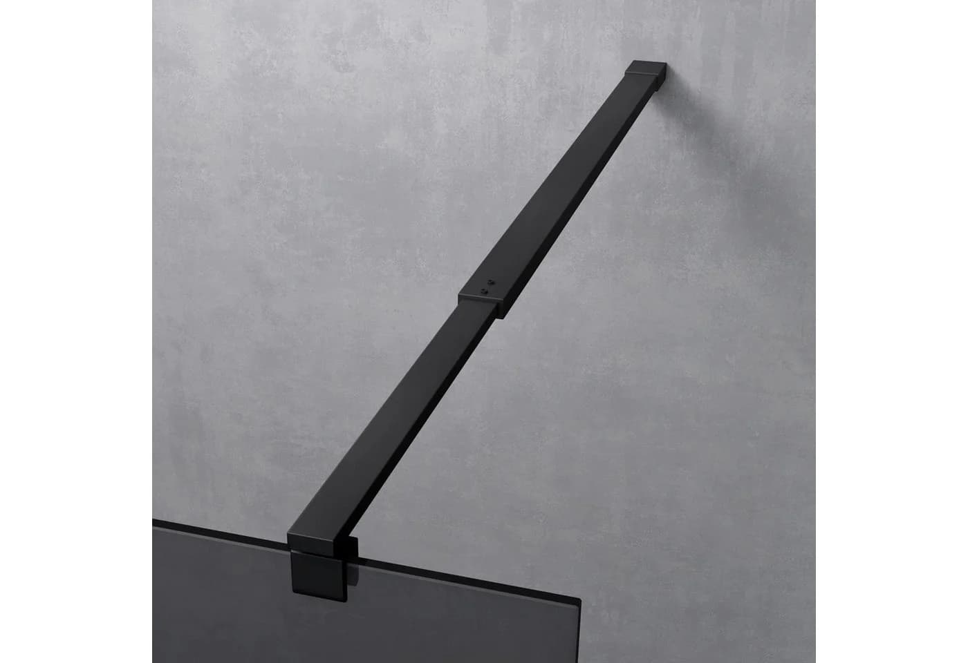 doporro Walk-in-Dusche Duschwand Schwarz mit Nano Glas ESG - Bild 3