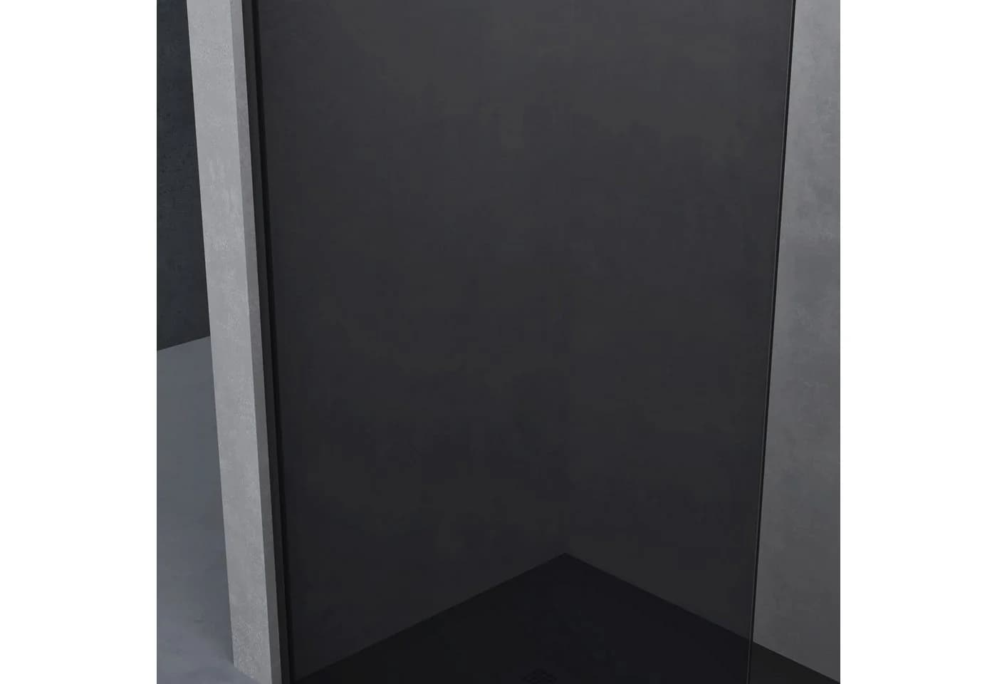 doporro Walk-in-Dusche Duschwand Schwarz mit Nano Glas ESG - Bild 4