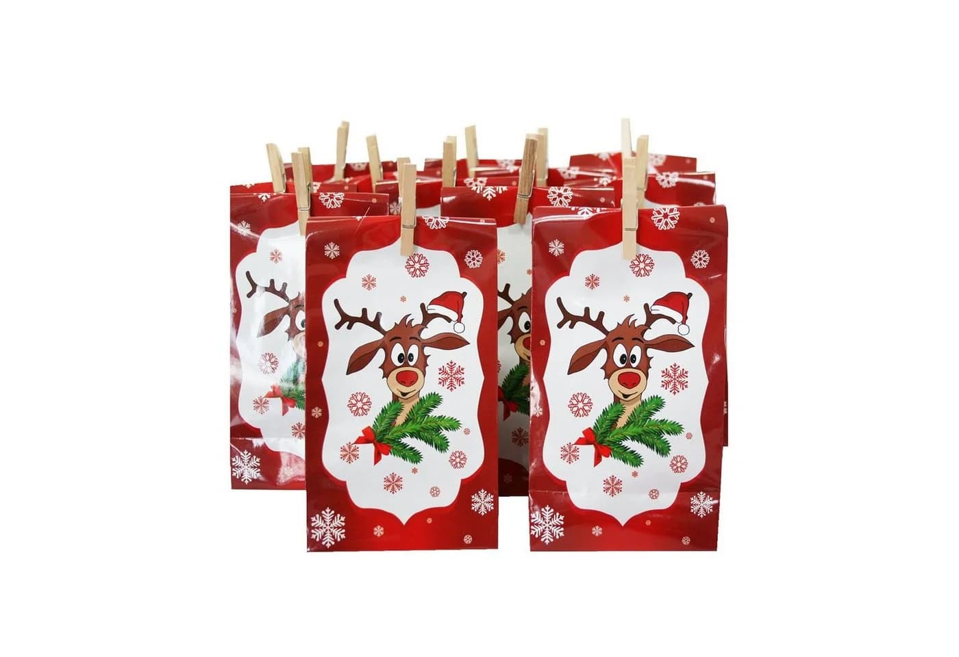 Annastore befüllbarer Adventskalender 24 Tüten Rot Papier - Bild 3