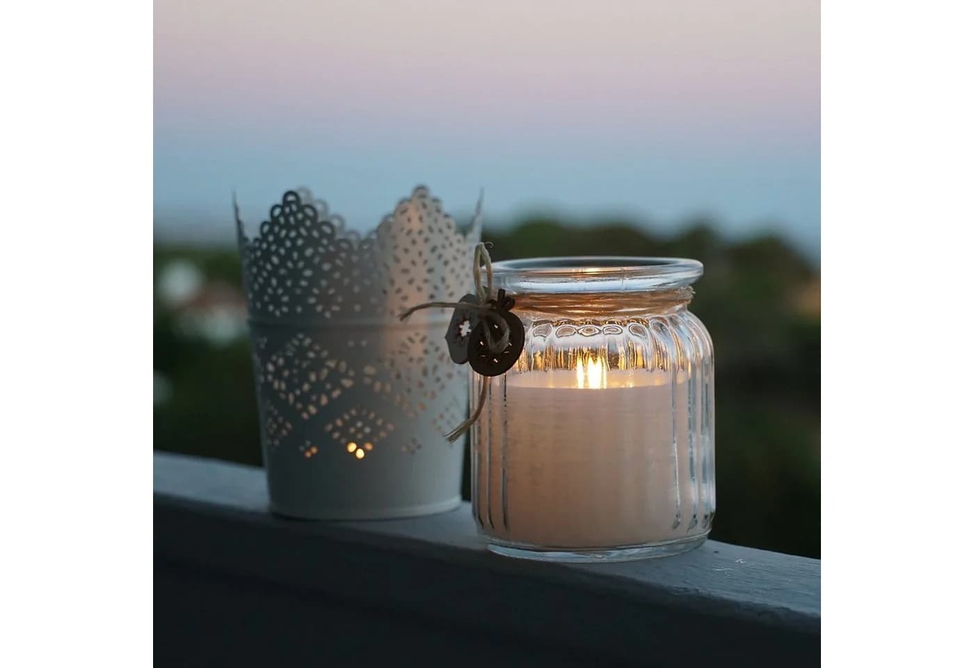 Annastore Windlicht 12er Set Teelichthalter Jana Glas Retro
