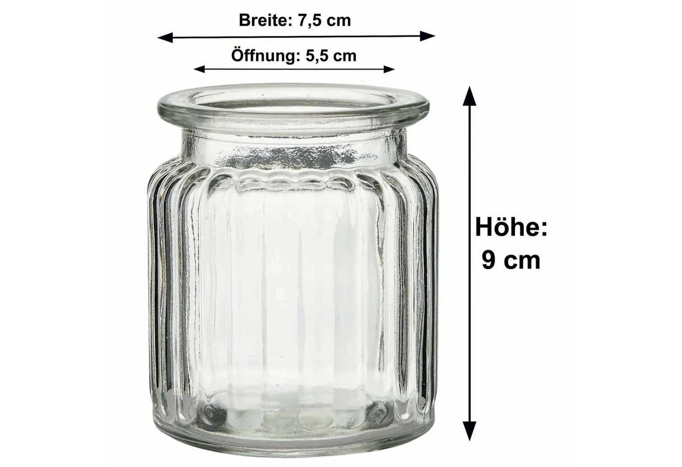 Annastore Windlicht 12er Set Teelichthalter Jana Glas Retro - Bild 3