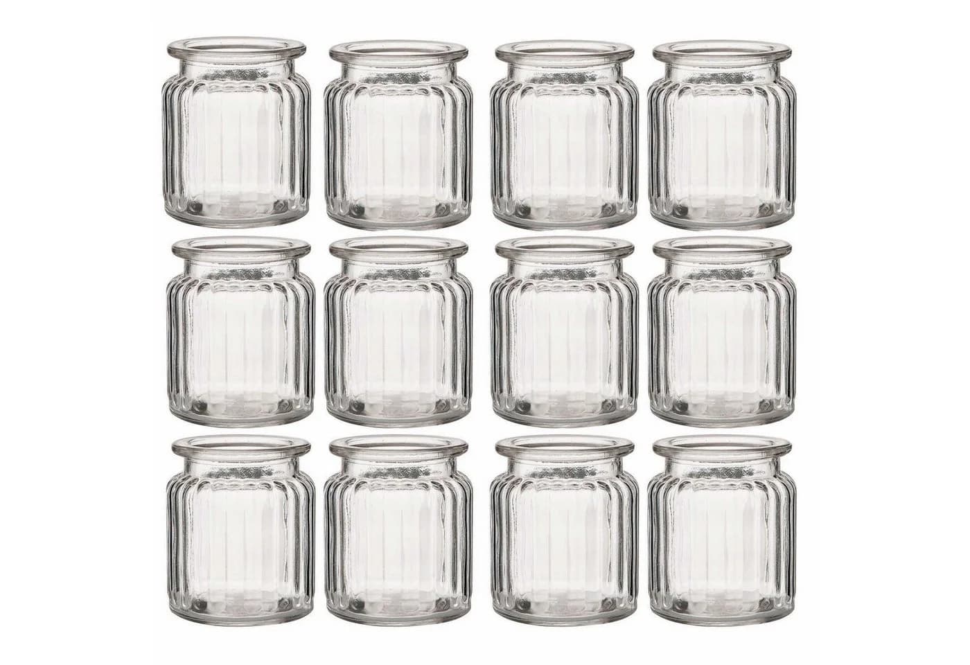Annastore Windlicht 12er Set Teelichthalter Jana Glas Retro - Bild 4