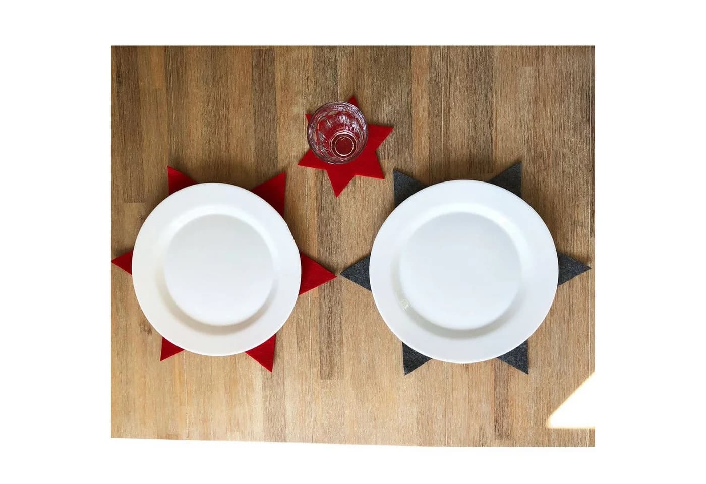 Annastore Platzset 6 x Filzsterne Bunt Weihnachtsdeko