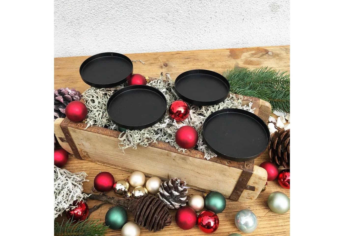 Annastore Kerzenhalter 4 x aus Metall für Adventskranz - Bild 4
