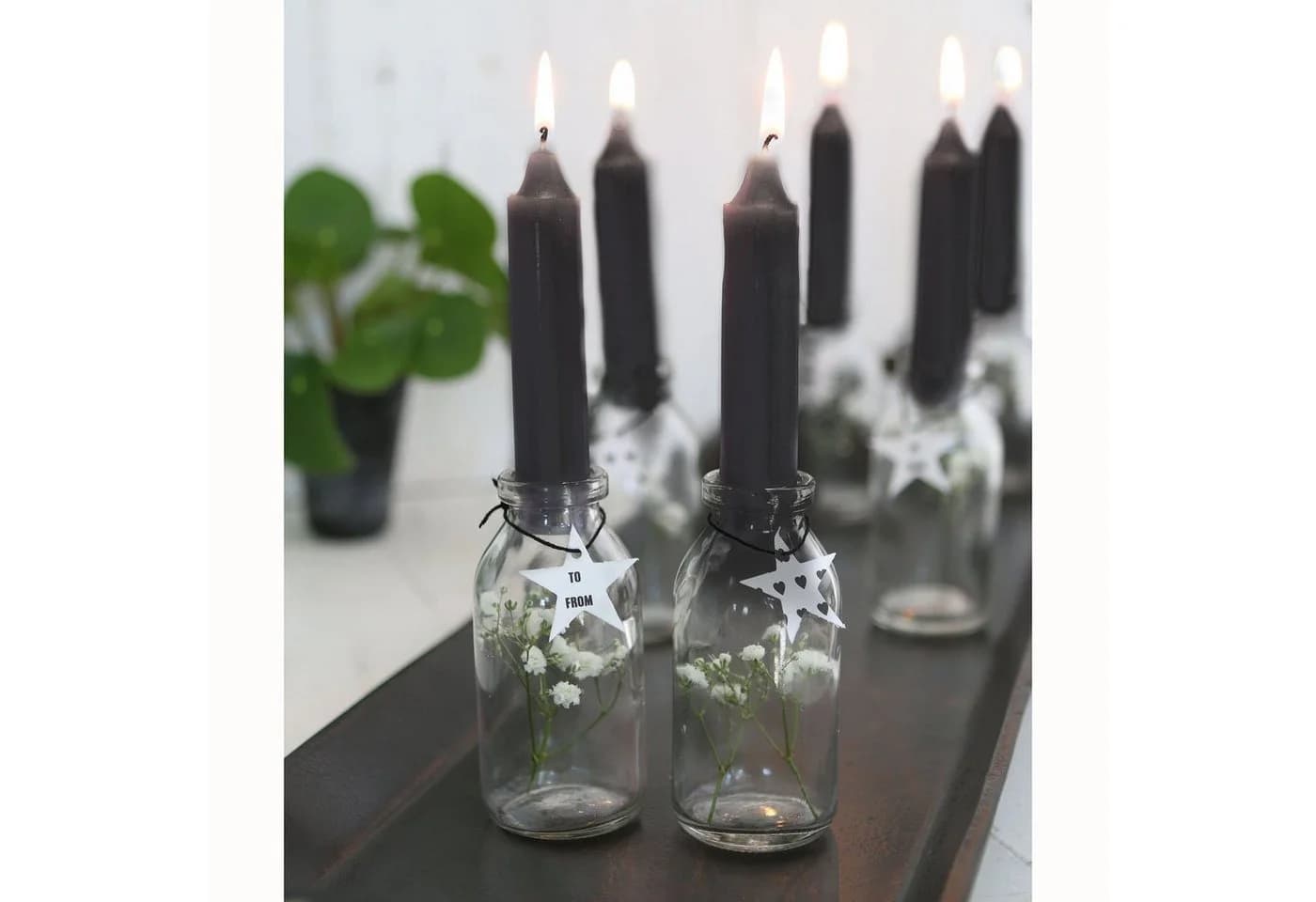 Annastore Spitzkerzen Set 7-tlg. Schwarz für Flaschen - Bild 3