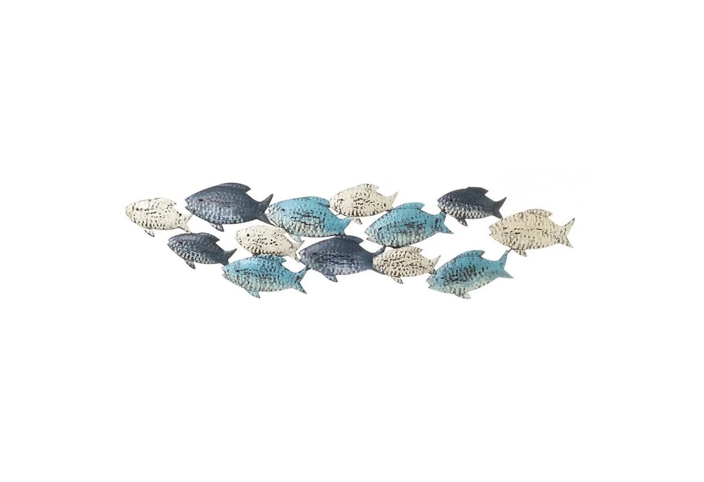 Annastore Wanddekoobjekt Metall Fische oder Segelschiff