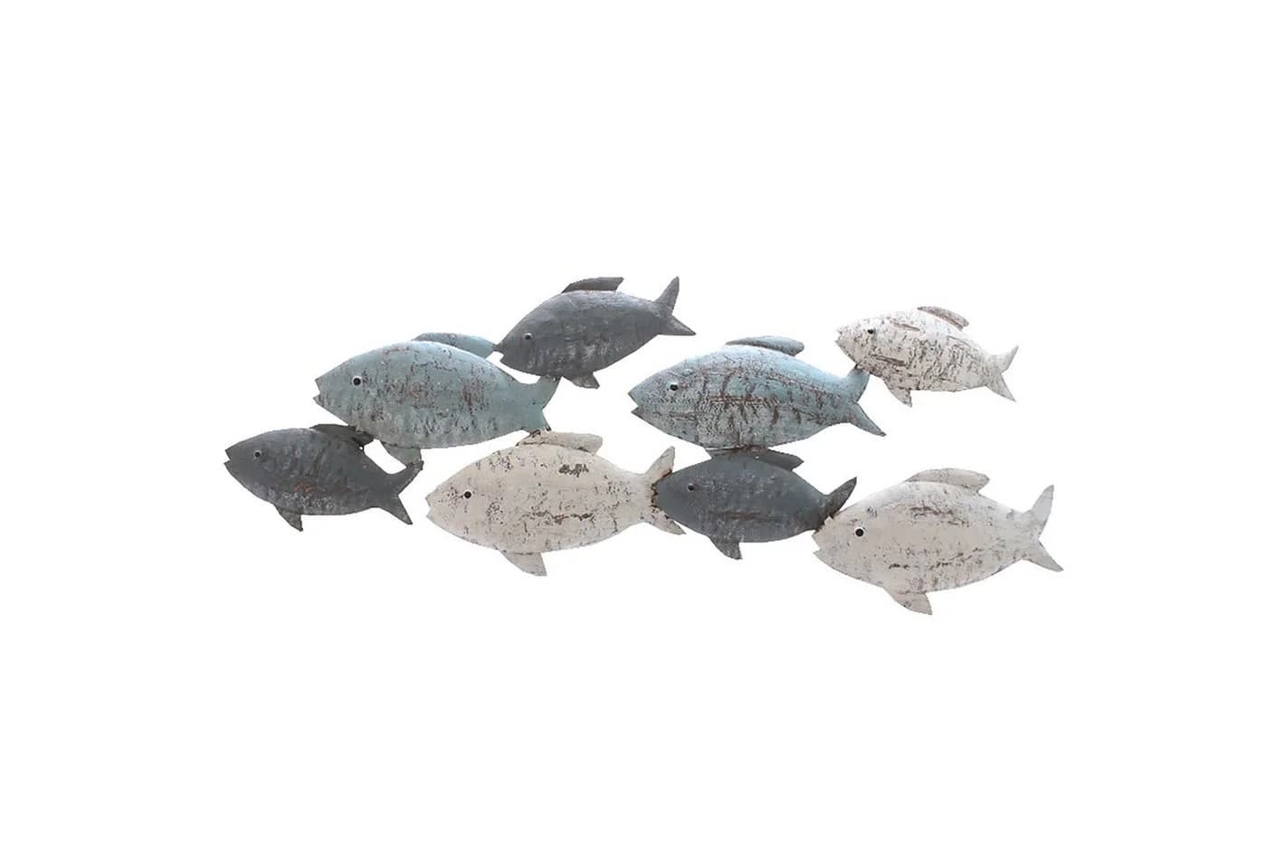 Annastore Wanddeko Fische oder Segelschiffe Metall Wandskulptur