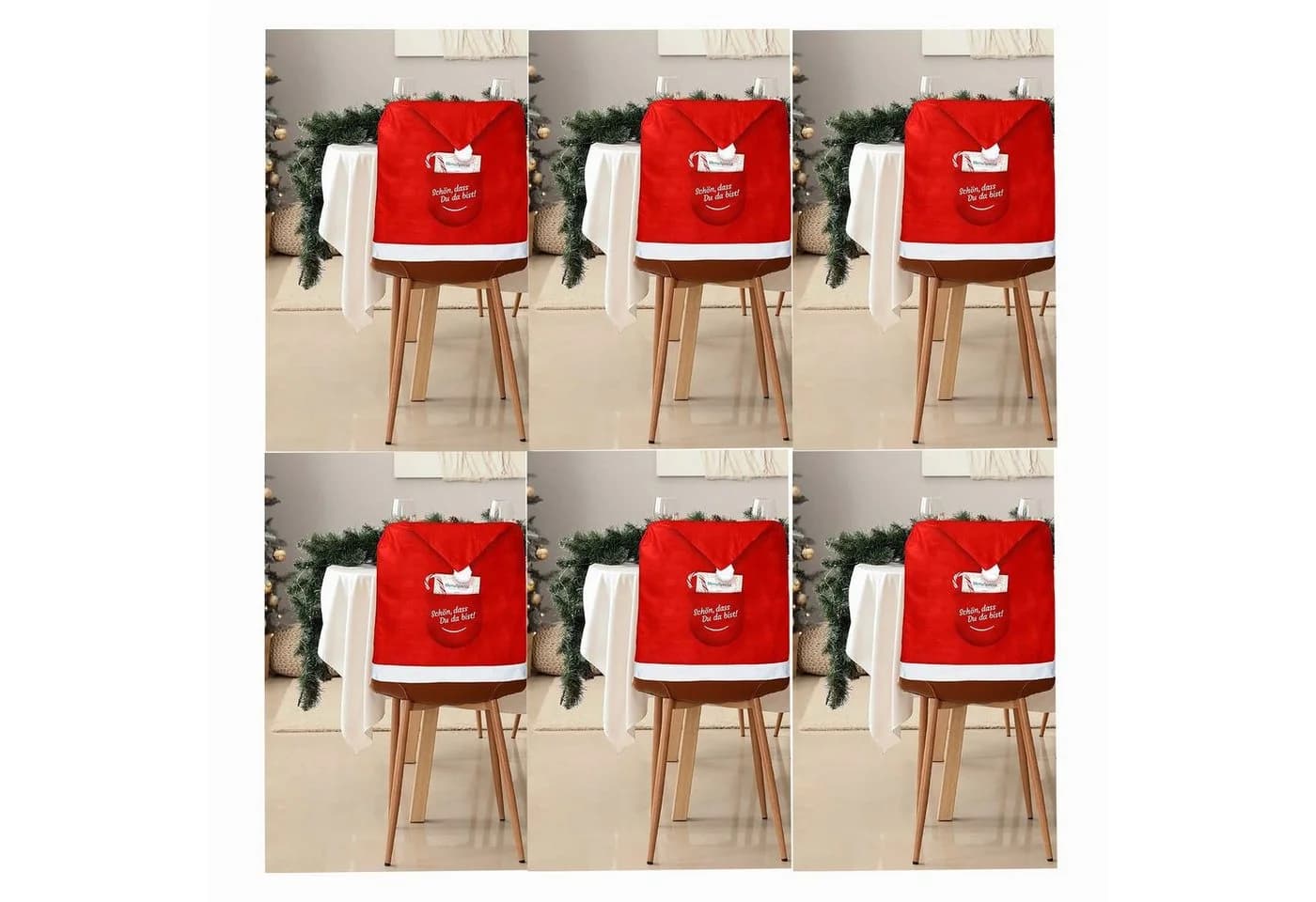 Annastore Stuhlhussen 6-TLG. Set Stuhlhussen Weihnachten aus Filz