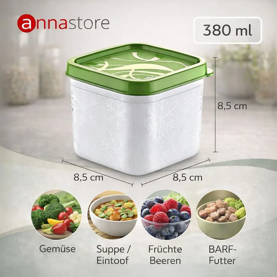 Annastore Vorratsdose BPA-frei Tiefkühldosen Luftdicht - Bild 3