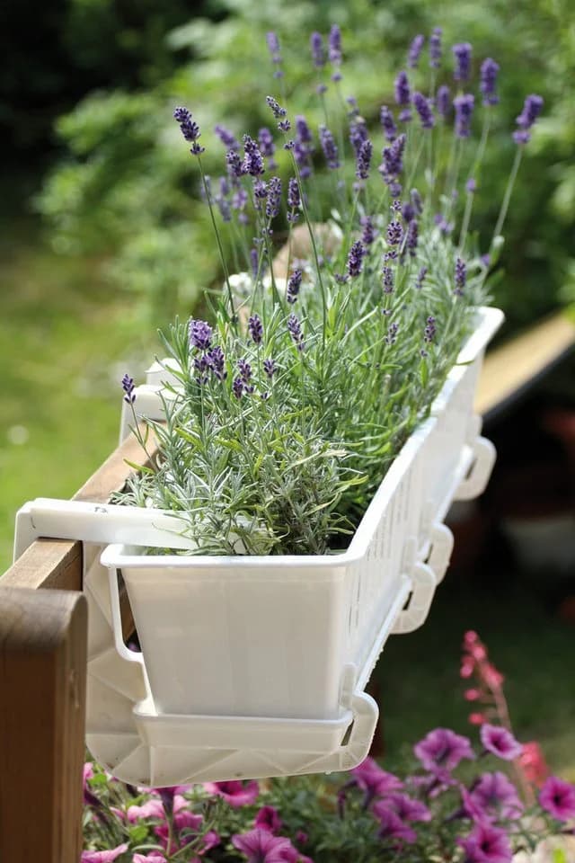 Annastore Balkonkasten Blumenkasten Rattan-Optik Kunststoff Braun