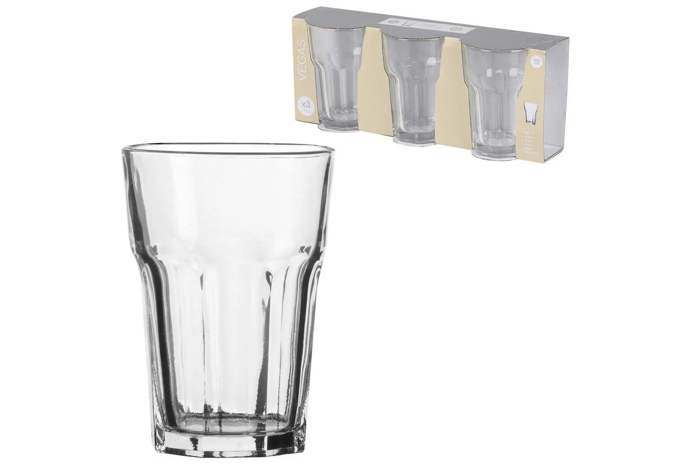 Annastore Trinkglas-Set 6-teilig Transparent Retro Design
