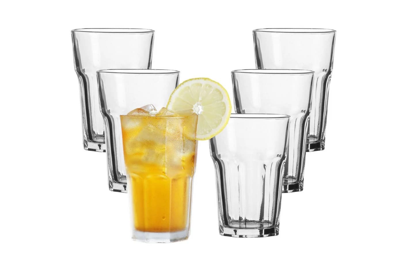 Annastore Trinkglas-Set 6-teilig Transparent Retro Design - Bild 2