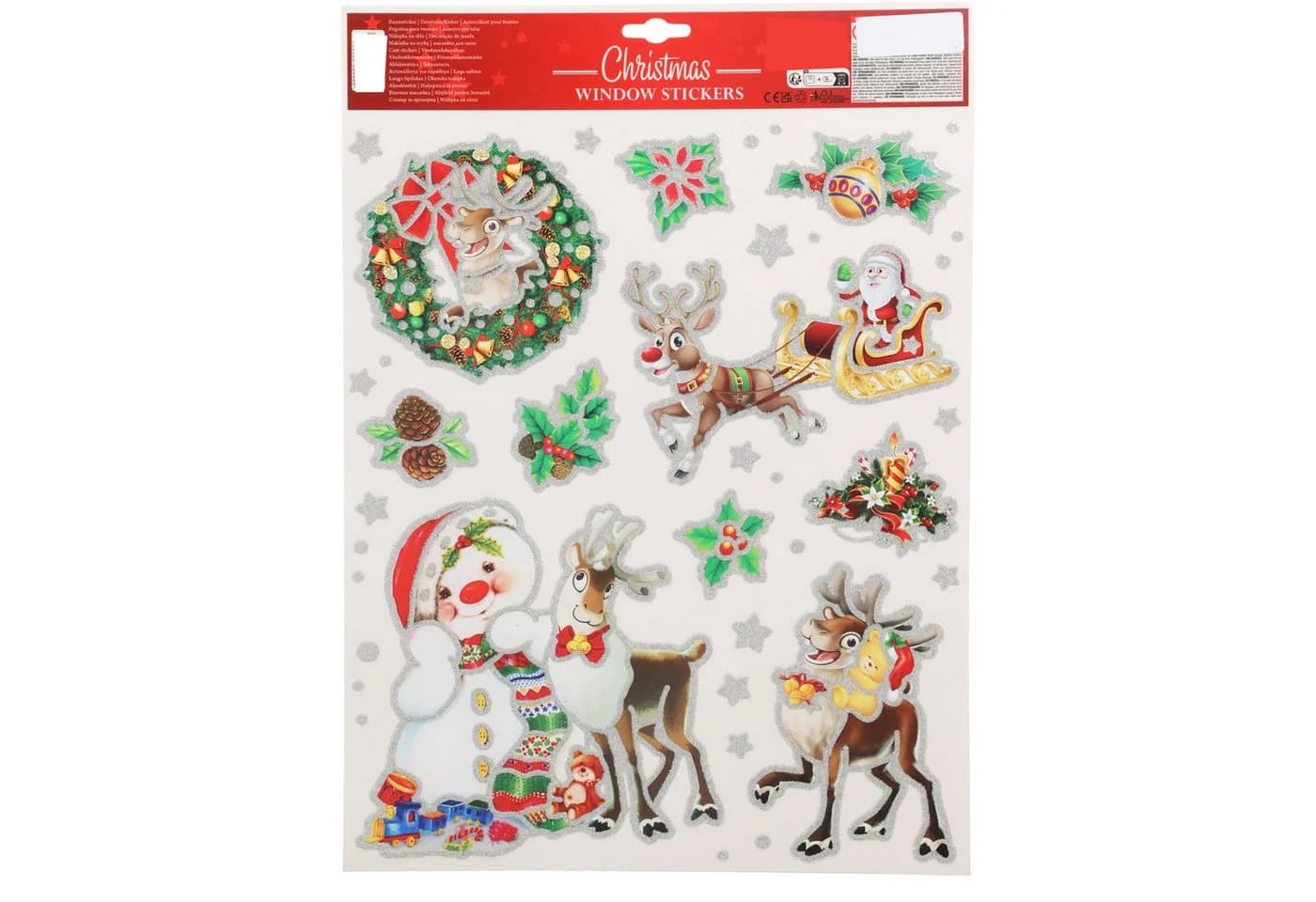 Annastore Fensterdekoration 4 x Bögen Selbstklebende Fensterbilder für Weihnachten - Bild 3