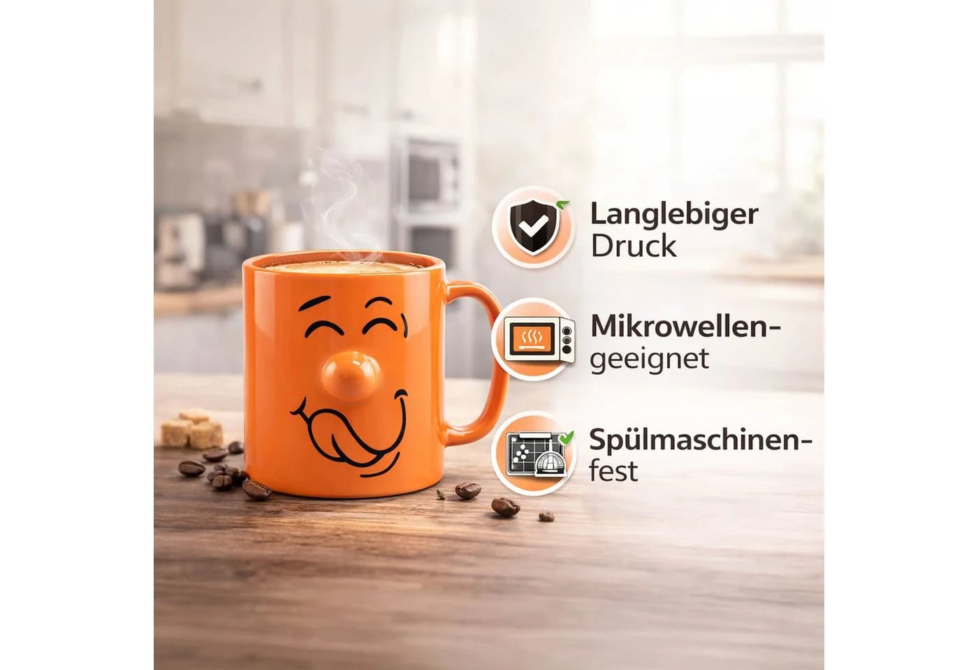 Annastore Tassen-Set 4-tlg. mit Gesichtern Keramik - Bild 3
