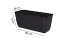 Annastore Balkonkasten Blumenkasten Rattan-Optik Dunkelbraun Bild 1