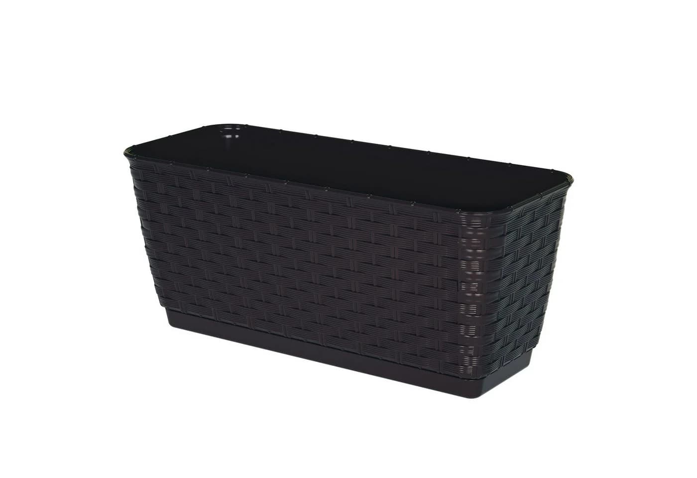 Annastore Balkonkasten Blumenkasten Rattan-Optik Dunkelbraun - Bild 2