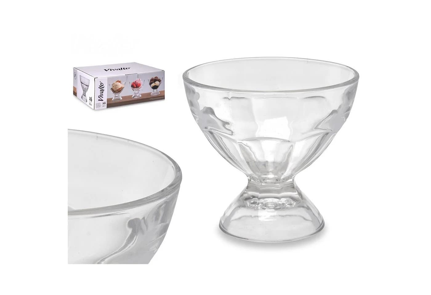 Annastore Eisschale 6-tlg. Eisbecher aus Glas mit Fuß - Bild 5