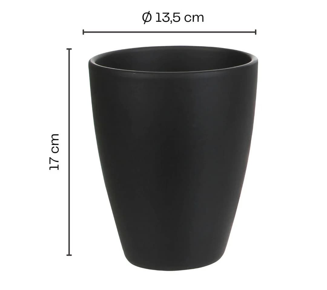 Annastore Übertopf 3 x Orchideentopf Keramik Grau