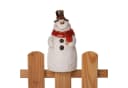 Annastore Keramik Zaunhocker Weihnachtsdeko Nikolaus Engel Elch Schneemann Bild 2