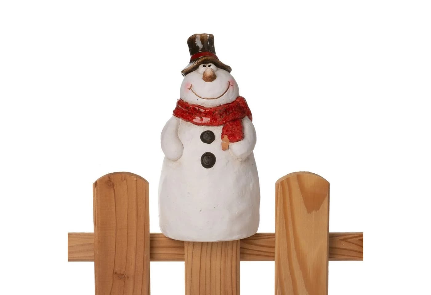 Annastore Keramik Zaunhocker Weihnachtsdeko Nikolaus Engel Elch Schneemann - Bild 2