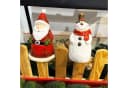 Annastore Keramik Zaunhocker Weihnachtsdeko Nikolaus Engel Elch Schneemann Bild 3