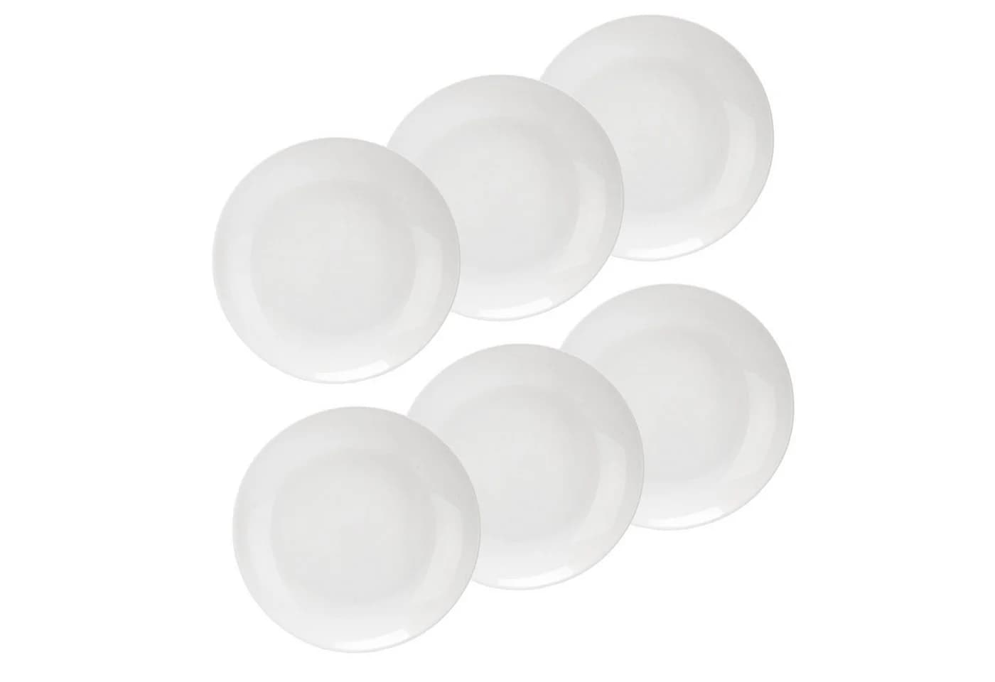 Annastore Geschirr-Set 6er Set Opalglas Teller Weiß - Bild 2