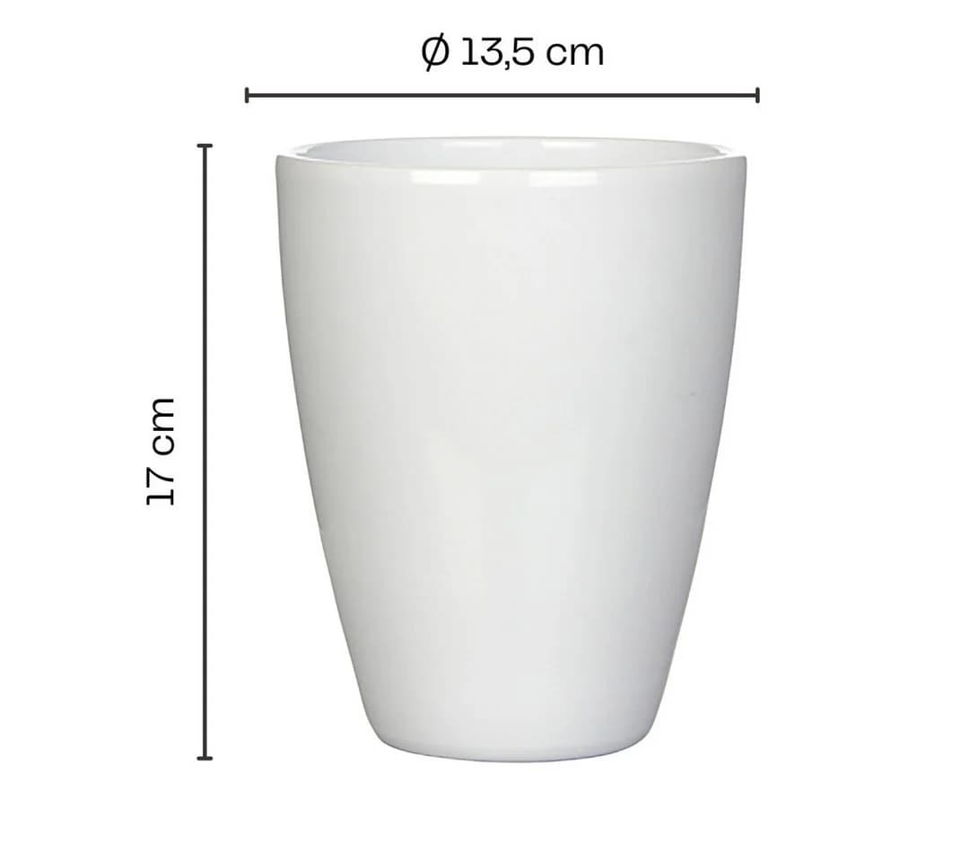 Annastore Übertopf 3er-Set Orchidee Keramik Weiß-Glanz