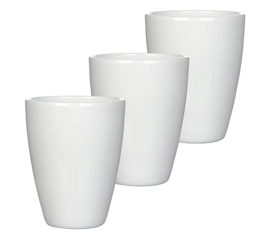 Annastore Übertopf 3er-Set Orchidee Keramik Weiß-Glanz - Bild 3