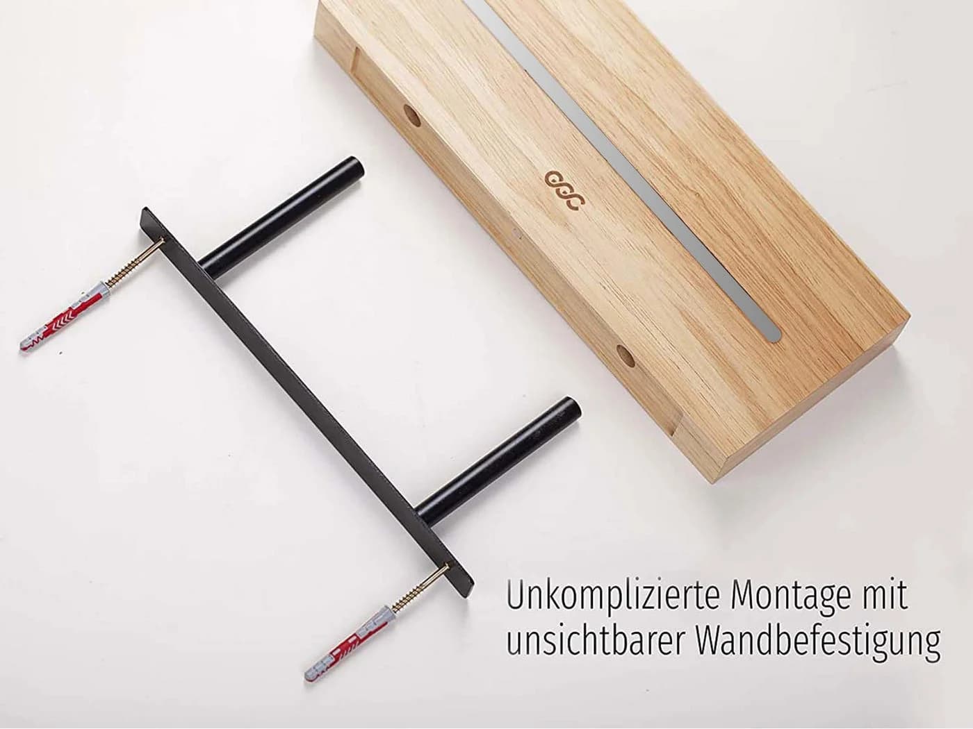 KVOTA Schlüsselbrett mit Magnethalterung und Ablage Massiv-Eiche Modern