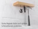 KVOTA Schlüsselbrett mit Magnethalterung und Ablage Massiv-Eiche Modern Bild 3