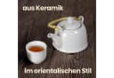 KVOTA Teekanne aus Keramik mit Bambusgriff und Sieb Weiß 600ml Bild 3