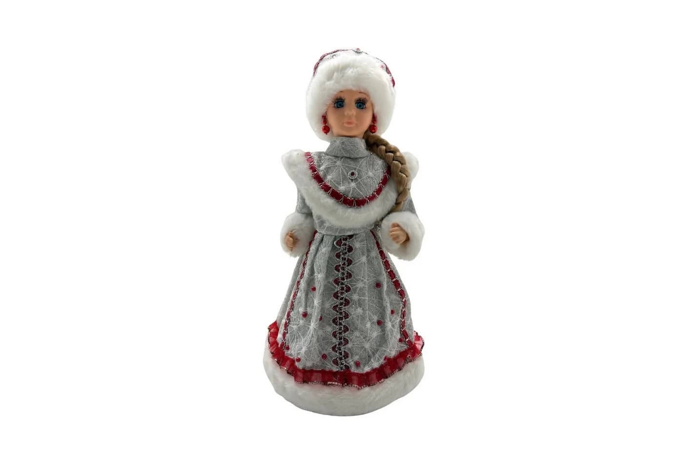 Olymp Handels GmbH Weihnachtsfigur Snegurotschka Schneemädchen Silber Rot 35 cm - Bild 2