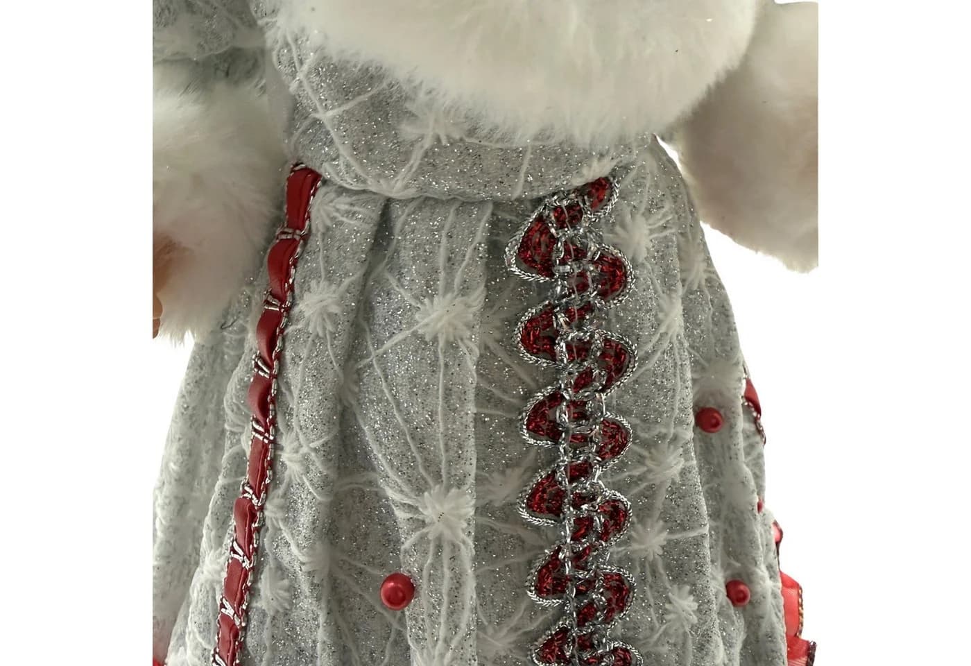 Olymp Handels GmbH Weihnachtsfigur Snegurotschka Schneemädchen Silber Rot 35 cm - Bild 5